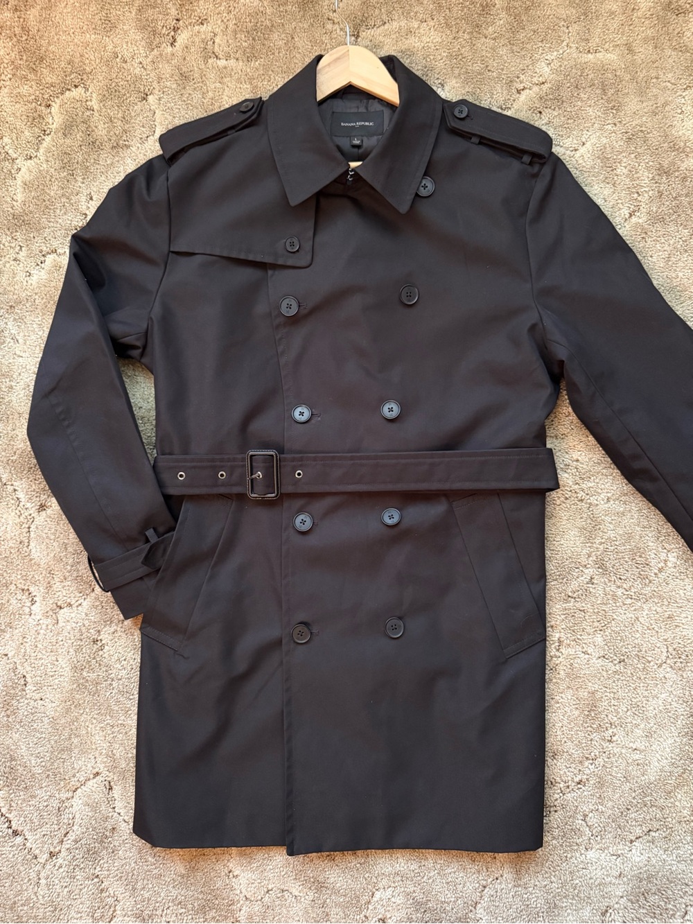 Banana Republic Factory Black Trench Coat